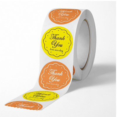 Printable Bronzing Thank You Sticker Labels Roll for Supermarket Invitation