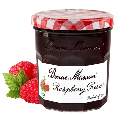 Custom Emboss Food Packaging Sticker Strawberry Jam Jar Label With Logo