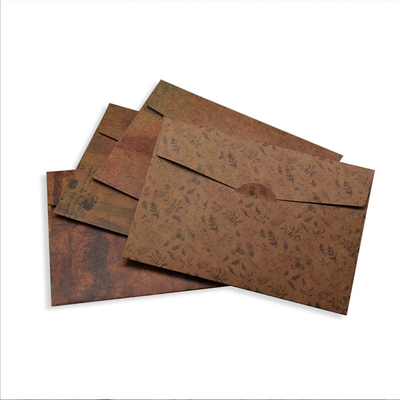 Thick Brown C5 Invoice Gift Card Envelopes Special Printing for School office