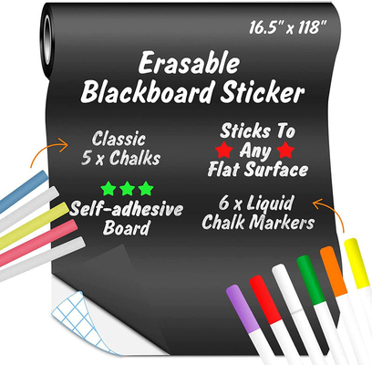 Movable Adhesive Blackboard Wall Sticker Vinyl Chalkboard Sticker For Teaching
