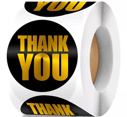 Gelebor Self Adhesive Gold Foil Thank You Stickers Vinyl Small Thank You Stickers