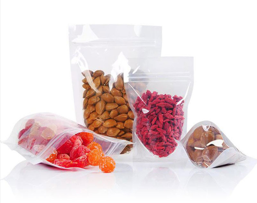 Resealable Transparent Food Pouch Bag Zipper Seal Packaging