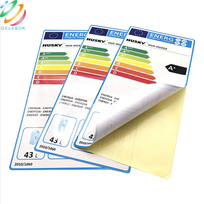 Self Adhesive Energy Efficiency PVC Label Sticker For Refridgerator Air Conditioner
