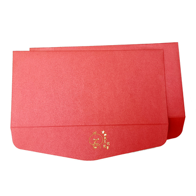 New Year'S Red Envelope With Gold Gilding Edge Gold Pattern Gilding Envelope Card