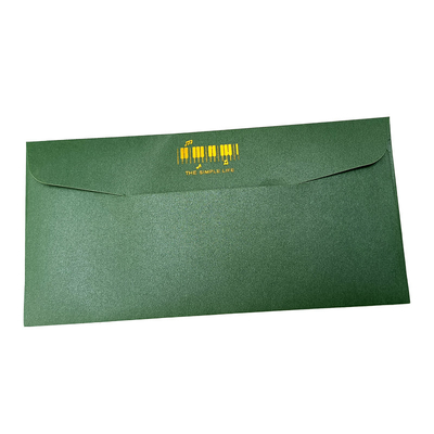 Glossy Art Paper Fluorescence Green Gift Envelope Customized Printing