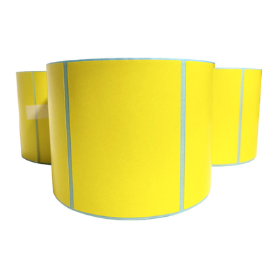 Waterproof Label Paper Roll Color Round Yellow Waybill For Thermal Printer