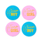 Gold Gender Reveal Stickers Team Boy And Team Girl Baby Shower Labels