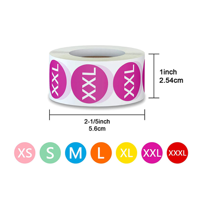 Custom Size Coated Paper Sticker Label For Clothing Garment