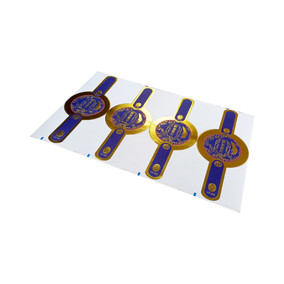 Synthetic Paper Adhesive Label Foil Hot Stamping Custom Logo Printed