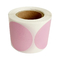 Self Adhesive Round Pink Circle Thermal Paper Labels Roll DIY LOGO Design