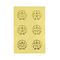 Embossed Foil Round Gear Stickers Gold Foil For Certificates Awards