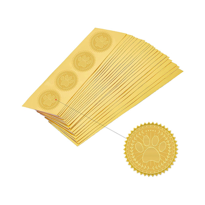 Gold Metallic Certificate Sealing Labels Awards Legal Embossing Stickers Craft