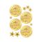 Metallic Gold Foil Embossing Envelope Seal Sticker Custom Logo