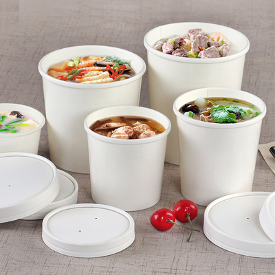 Disposable Take Out Soup Ramen Salad Fast Food Bowl With Lid 520ml 720ml