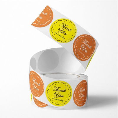 Printable Bronzing Thank You Sticker Labels Roll for Supermarket Invitation