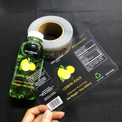 OEM Reusable Transparent PVC Bottle Sticker Labels For Mineral Water