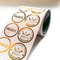 OEM Self Adhesive Foil Stamped Labels Rose Gold Foil Logo Stickers