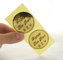 Brushed 24k Gold Foil Die Cut Stickers Label Printing for Packaging Custom Logo