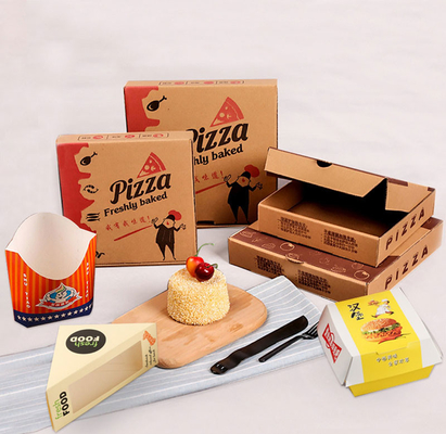 Printed Carton Corrugated Pizza Takeaway Box Container Packaging