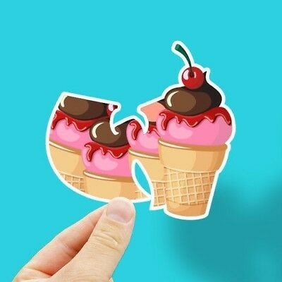 Custom Waterproof Food Kiss Cut Stickers For Ice Cream Van Truck