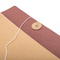 Brown C4 Gusset Envelopes Kraft Paper Document Bag With Button Closure
