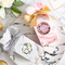 OEM Polyester Flower Wedding Thank You Stickers Bridal Shower Gift Tag