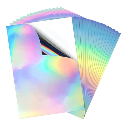 Holographic Vinyl A4 Inkjet Sticker Paper self adhesive a4 labels for Laser Printer