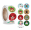 Personalised Round Merry Christmas PVC Label Sticker Labels For Card Gift Envelope Box