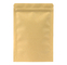 Stand Up Brown Kraft Resealable Paper Pouches For Food Packaging
