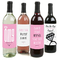 Private Embossing Wine Stickers Personalized Waterproof Glass Bottle Label Roll