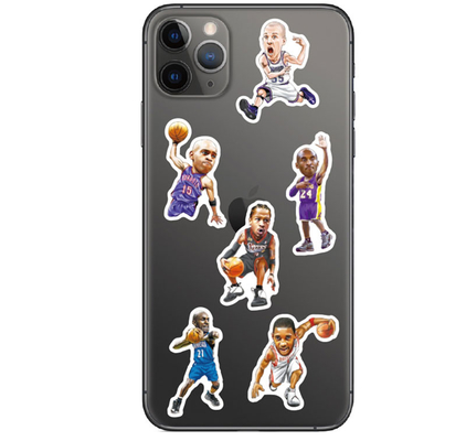 Odm NBA Celebrity Sneaker Die Cut Vinyl Stickers Decals For Refrigerator Phone