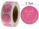 Pantone Rose Pink Static Circle Thank You Stickers Printable Labels For Your Business