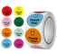 CMYK Colorful Waterproof Round Thank You Sticker Labels 1Inch Smile Face
