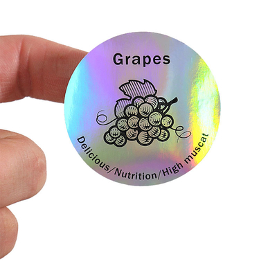 Holographic Fruit Food Packaging Sticker Label Cherry Grape Banana Fruit