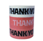 Oem Bopp Pink Thank You Food Packaging Sticker Tape For Box Sealing