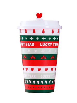 ODM 9oz Paper Disposable Christmas Cup For Drink Coffee Milk Tea