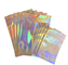 Custom Rainbow Holographic Resealable Paper Pouches Ziplock Bag