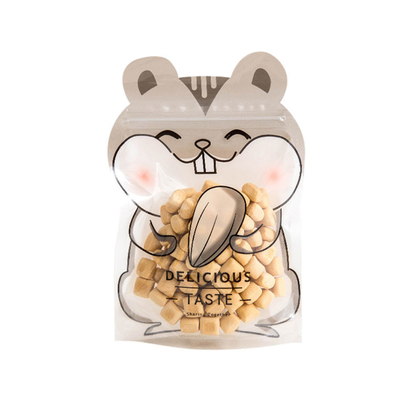 Jelly Candy Gift Ziplock Resealable Paper Pouches Cartoon Animal Shaped