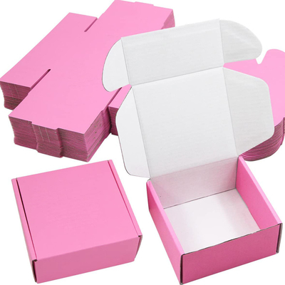 Wrapping Pink Corrugated Gift Box For Mailing Shipping Storage