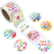 Watercolor Happy Birthday Stickers Perforated For Kids Party Decoration