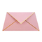 Rose Gold Pink Bronzing Paper Invitation Envelope Custom Logo