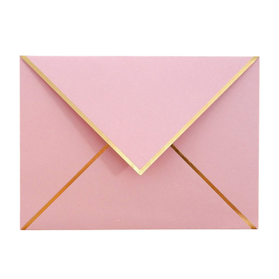 Rose Gold Pink Bronzing Paper Invitation Envelope Custom Logo