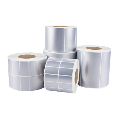 Blank Adhesive Matt Silver Polyester Label Roll For Thermal Transfer